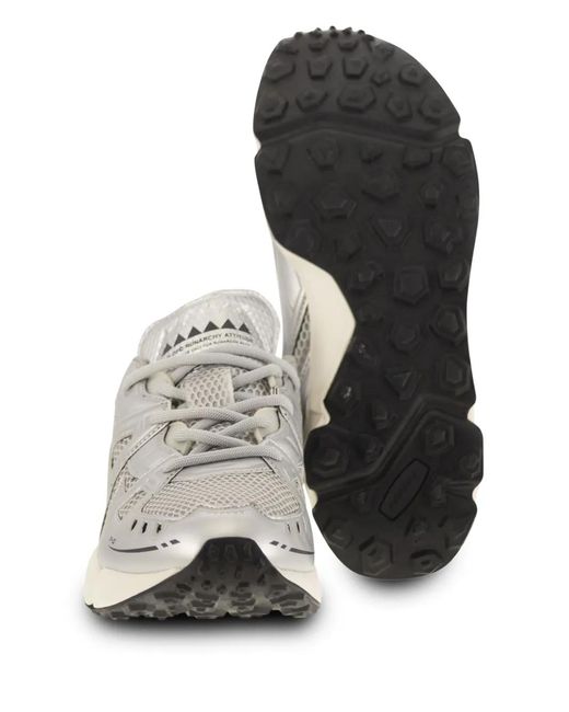 RUN OF White Metallic-Effect Sneakers for men