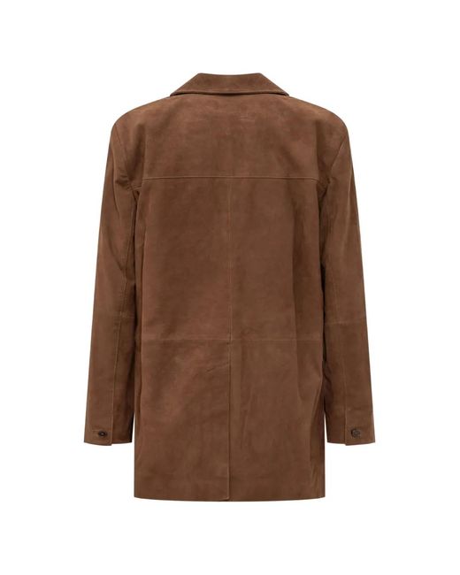 Ba&sh Brown Mosty Notched-Lapels Jacket