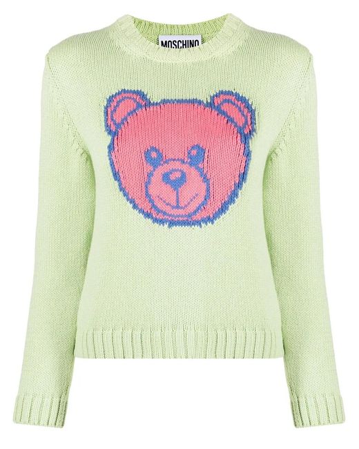 Moschino Green Teddy Bear Sweater