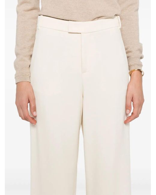 Blumarine White Wide-Leg Trousers