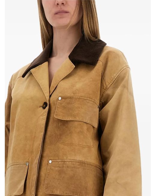 Stella McCartney Brown Logo-Patch Jacket