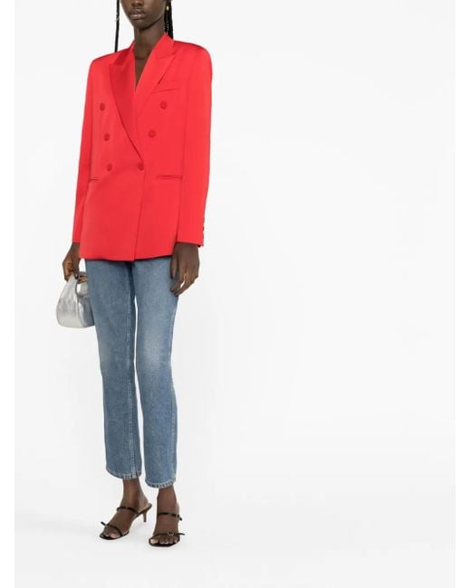 Pinko Double-Breasted Tailored Jacket With Sharp Lapels