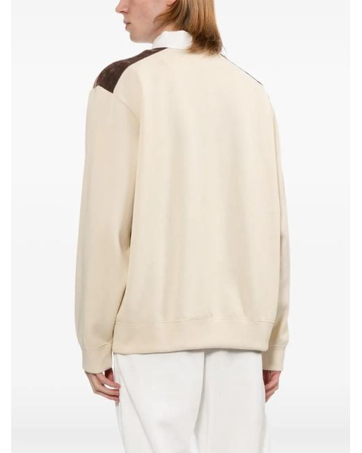 Toga Natural Panelled Zip-Up T-Shirt for men