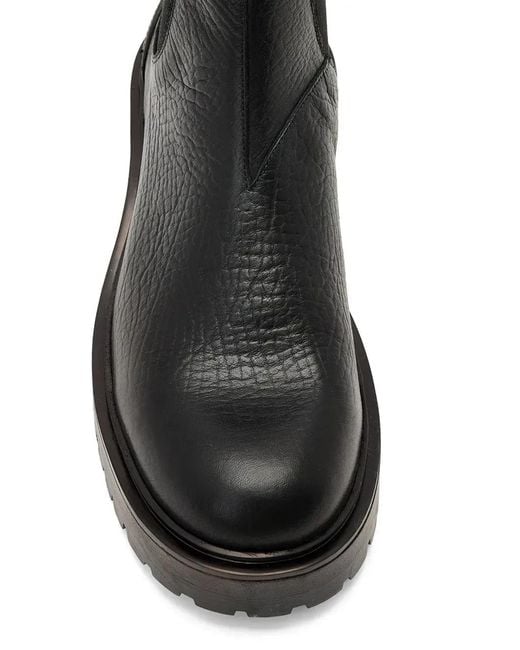 AllSaints Black Mccoy Textured Pull-On Boots for men