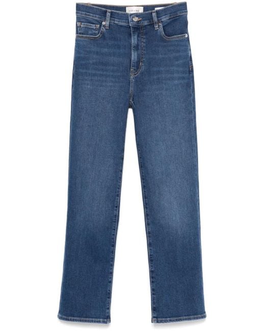 FRAME Blue Le Sleek Straight Jeans