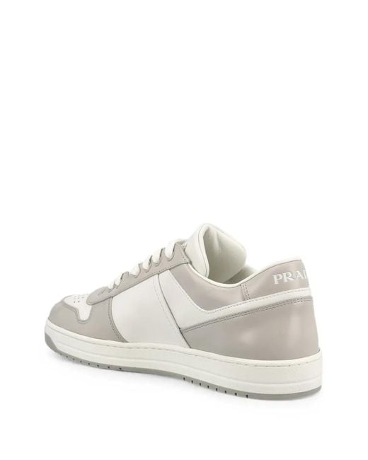 Baskets Downtown À Patch Logo Prada pour homme en coloris White