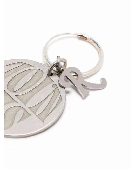 Raf Simons White Join Us Circular Charm Single Earring