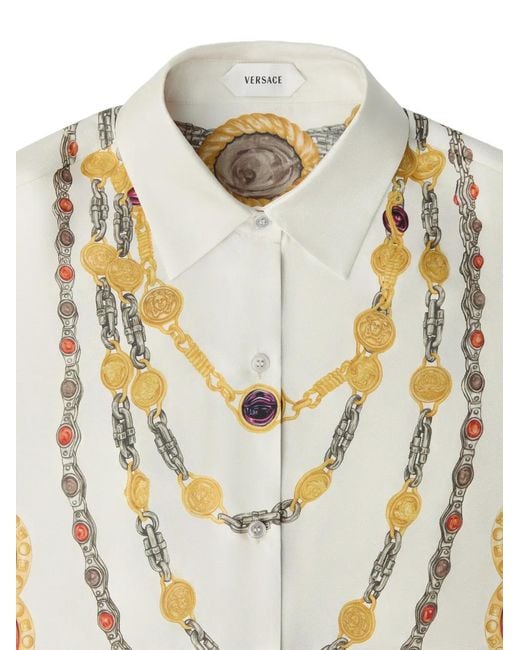 Camisa Estampada Versace de color White