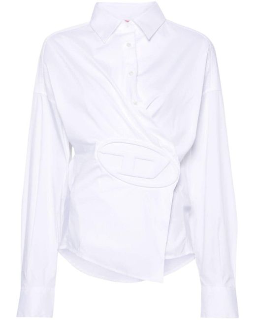 DIESEL T-shirt Met Logodetail in het White