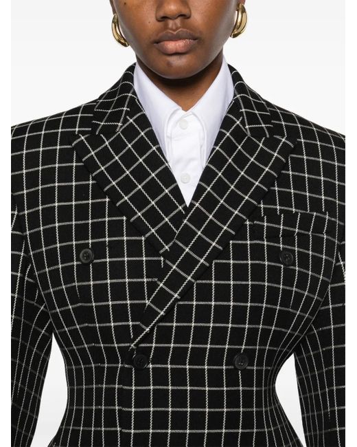 Wardrobe NYC Black Check-Pattern Blazer