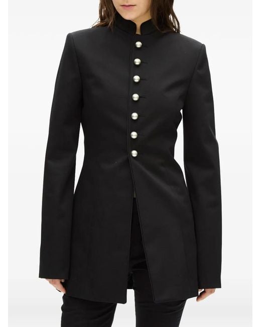 Ann Demeulemeester Black Yana Button-Up Jacket