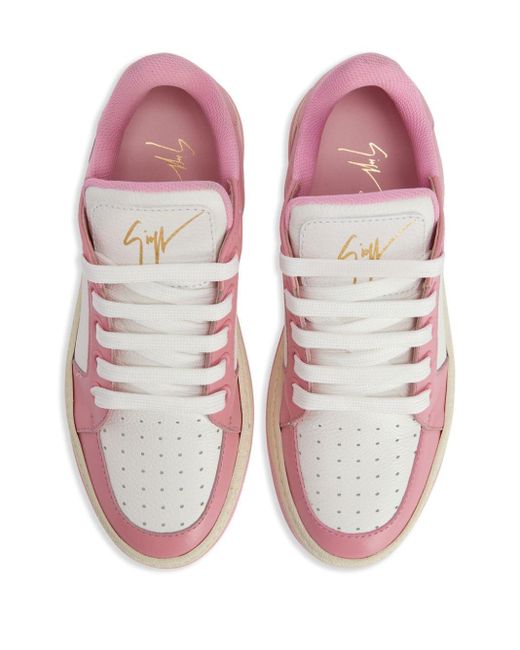 Giuseppe Zanotti Pink Gz94 Panelled Sneakers