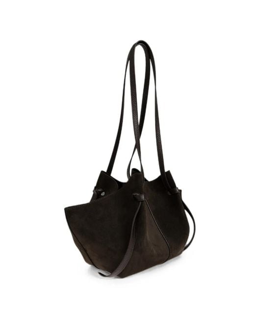 Yuzefi Black Mochi Suede Tote Bag