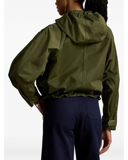 Polo Ralph Lauren Green Hooded Cropped Jacket