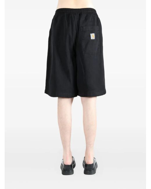 Carhartt Black Floyde Drawstring-Waist Shorts for men