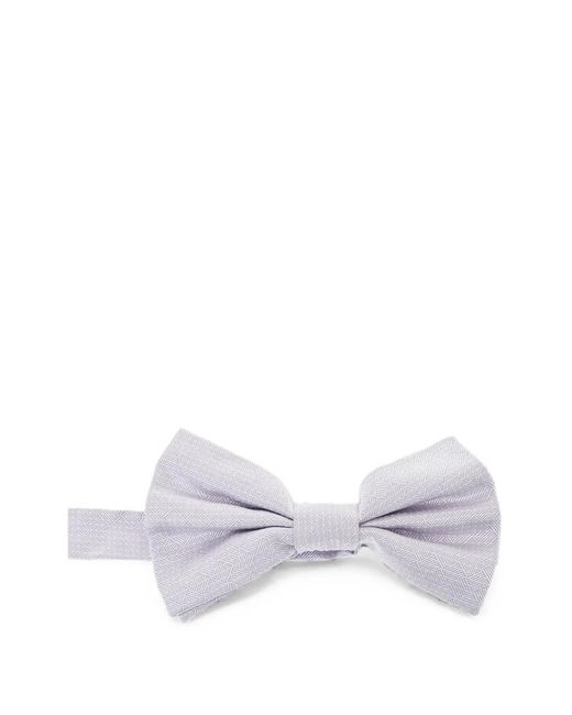 Corneliani White Silk Jacquard Bow Tie for men