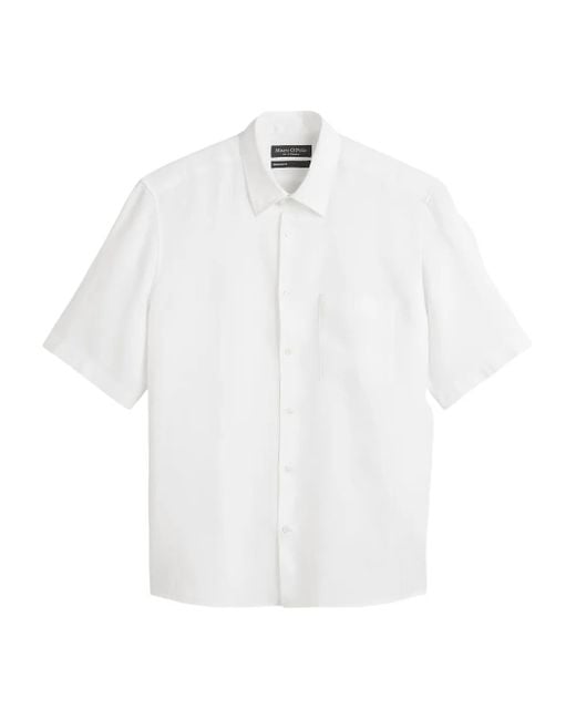 Marc O' Polo White Short-Sleeve Button-Up Shirt for men