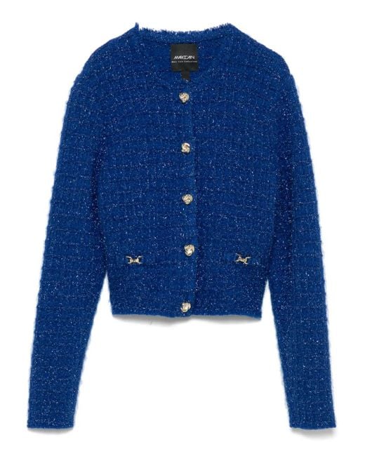 Marc Cain Blue Logo-Plaque Cardigan