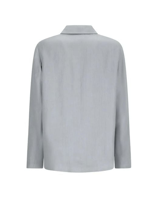 Lardini Gray Buttoned Pocket Jacket for men