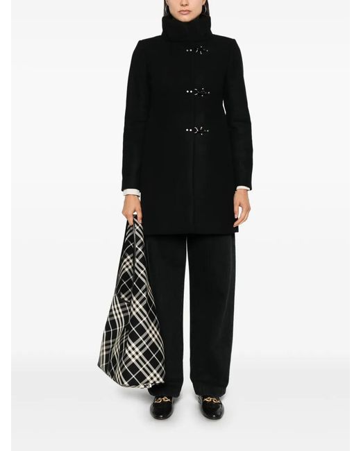 Fay Black Single-Breasted Coats