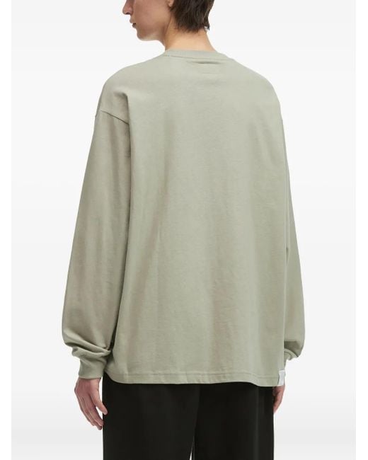 T-Shirt A Maniche Lunghe Con Logo di Izzue in Green da Uomo