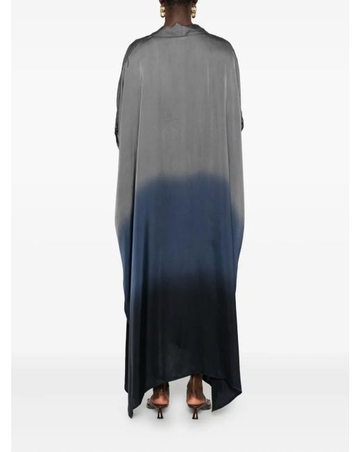 Yavi Gray Ombré-Kleid mit V-Ausschnitt