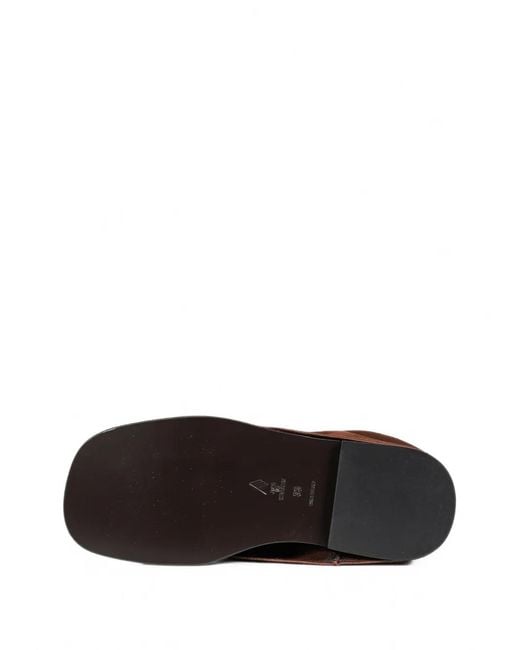 The Attico Brown Robin Layered Ankle Boots
