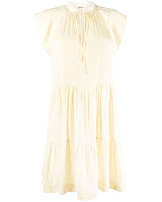 Zadig & Voltaire Rito Short Dress in Yellow - Lyst