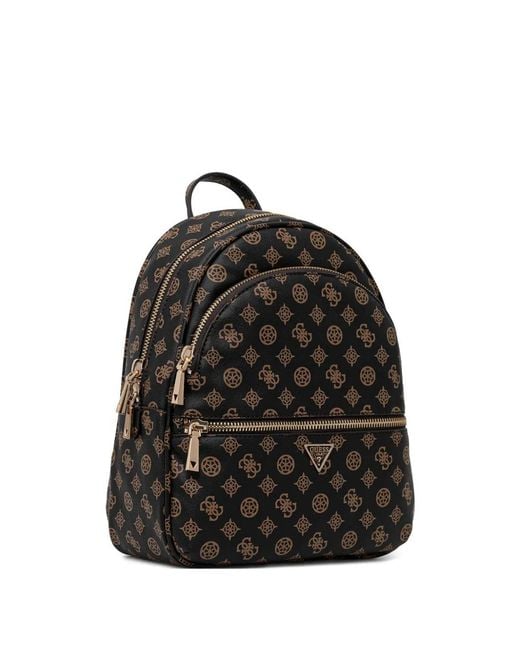 Guess Black Monogram Zip Backpack