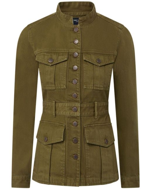 Veronica Beard Green Tika Cotton Military Jacket