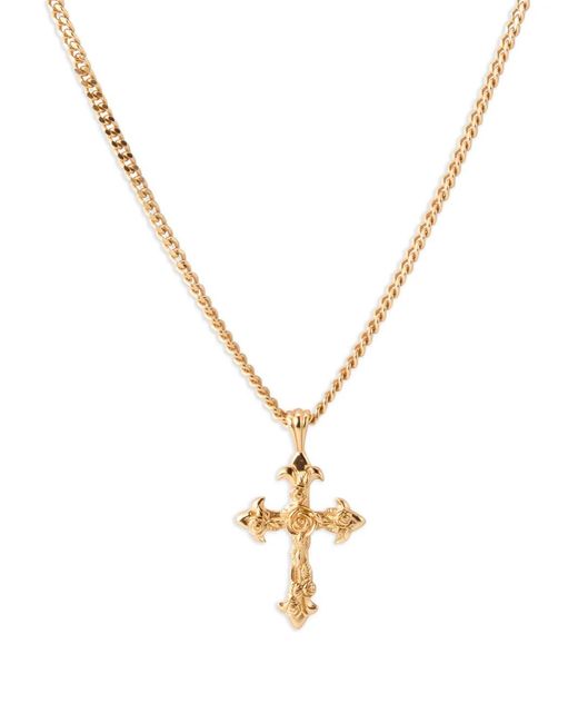 Emanuele Bicocchi Metallic Small Fleury Cross Necklace