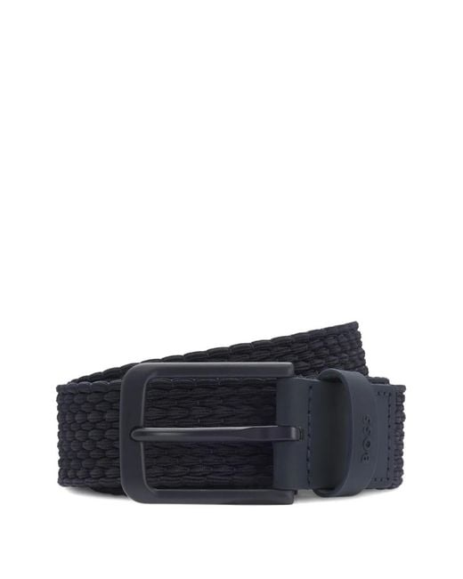 Boss Blue Ceinture Tressée À Boucle for men