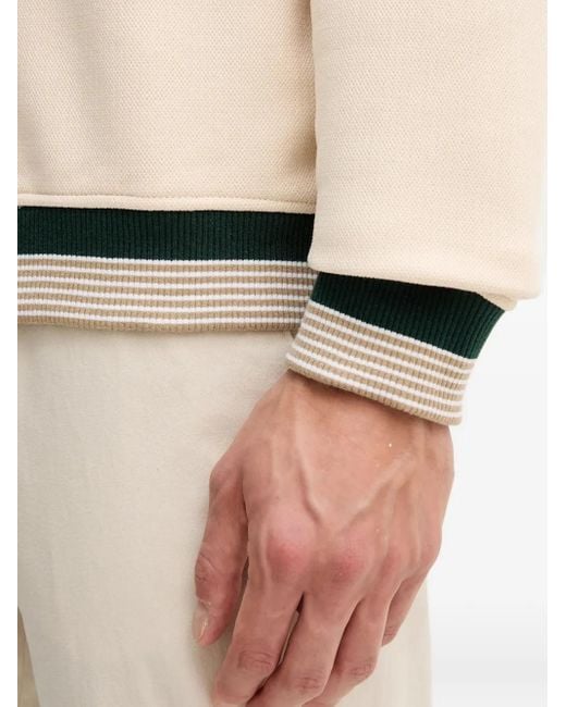 Felpa Con Logo Ricamato di Guess in Natural da Uomo