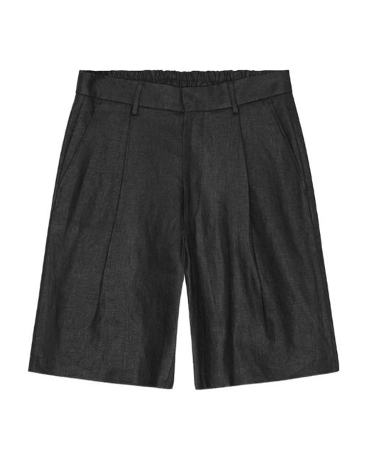 Darted linen shorts NN07 de hombre de color Gray