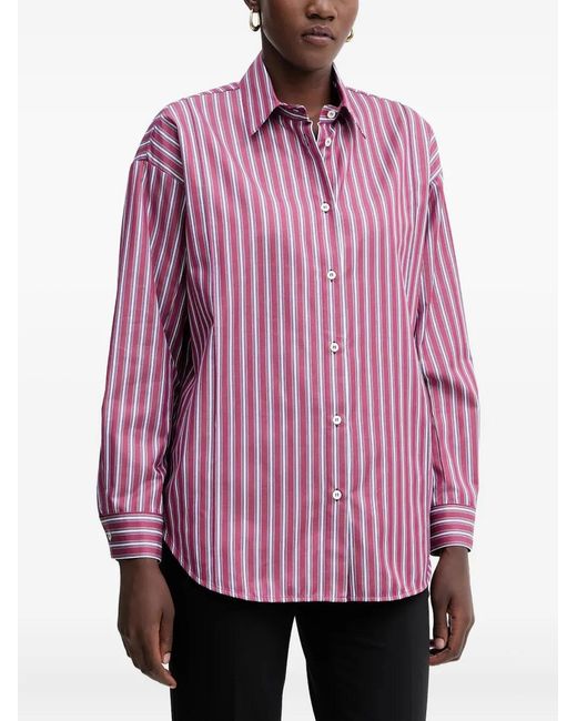 SIMONA CORSELLINI Pink Striped Buttoned Shirt