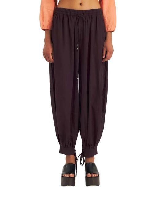 Antik Batik Purple Fruti Drawstring-Waist Sarouel Trousers