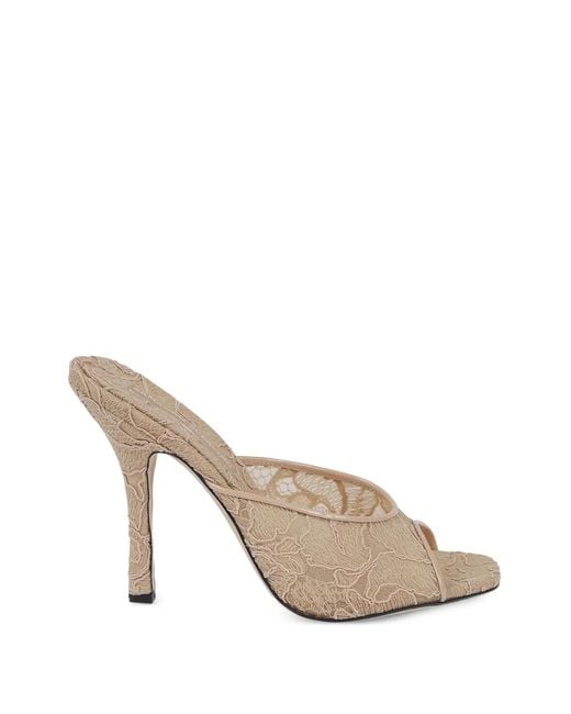 Ermanno Scervino White 110Mm Lace-Overlay Open-Toe Heeled Sandals
