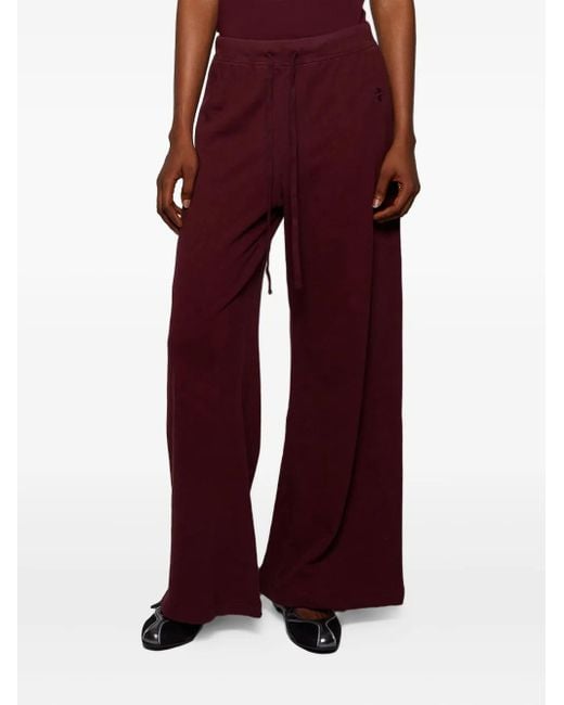 ÉTERNE Red Cotton Track Pants