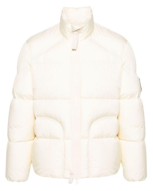 Moncler White Chaofeng Logo-patch Down Jacket for men