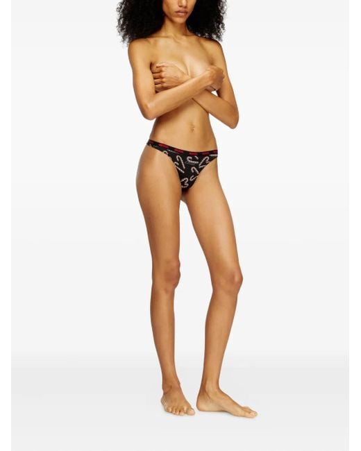 DIESEL Red Stars-Utlt Printed Thong (Set Of Three)