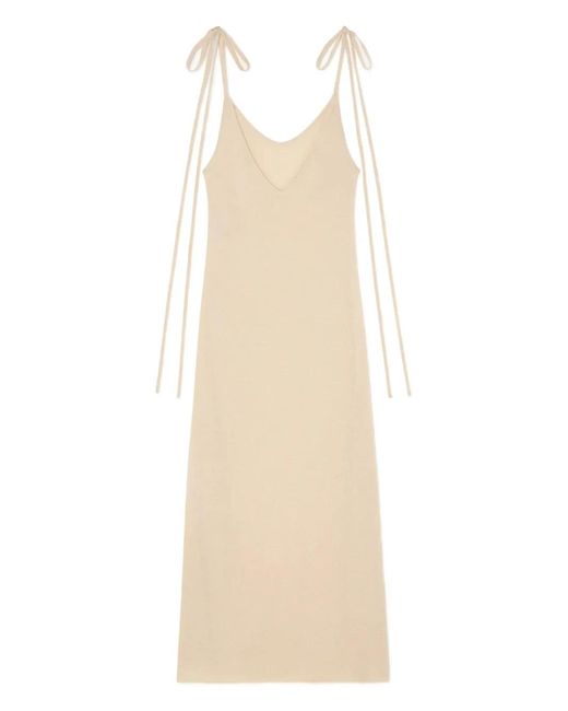 Alanui Natural Tie-Strap Finest Maxi Dress