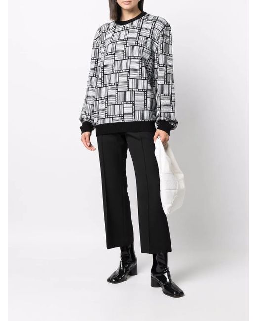 VTMNTS Gray Crew Neck Patterned Jumper