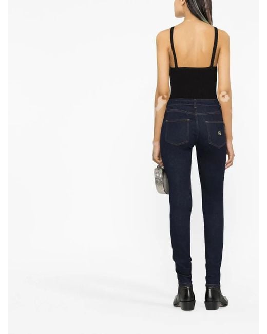 Philipp Plein Blue Mid-Rise Skinny Jeans