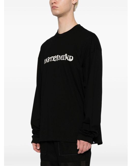 T-shirt a maniche lunghe con stampa di Mastermind Japan in Black da Uomo