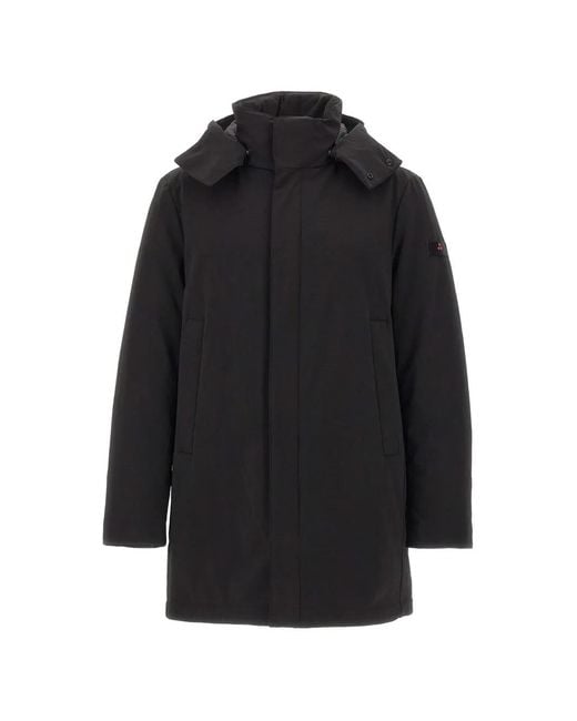 Peuterey Black Kruger Tj Hooded Coat for men