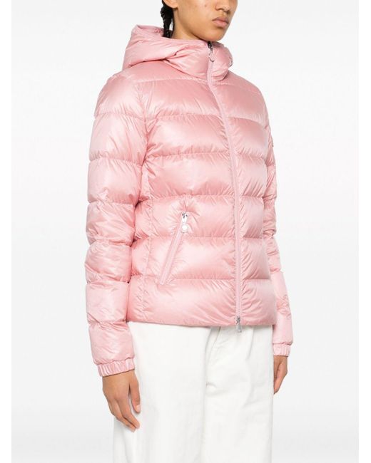 Moncler Gles Hooded Puffer Jacket in Pink Lyst