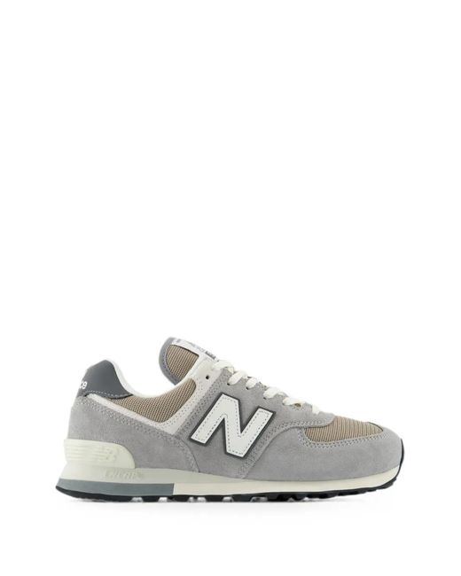 New Balance White 574 Shoes
