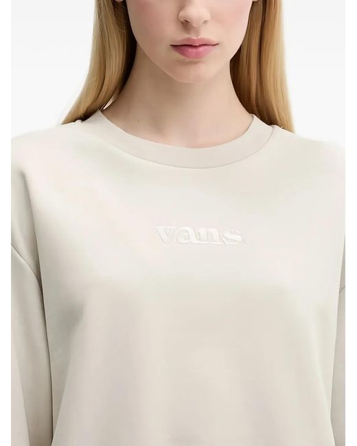 Vans White Embroidered Sweatshirt