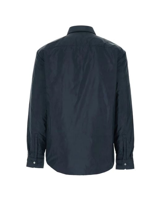 Boss Blue Regular-Fit Overshirt With Padding for men
