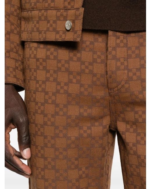 Sandro White Monogram-Pattern Jeans for men